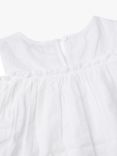 Benetton Kids' Textured Cotton Blouse, Optical White
