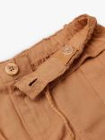 Benetton Kids' Flowy Pocket Detail Drawstring Shorts, Camel