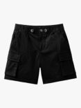 Benetton Kids' Cargo Bermuda Shorts, Black