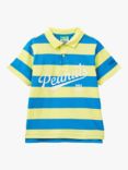 Benetton Kids' Peanuts Striped Polo Shirt, Multi