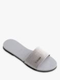 Havaianas Malta Metallic Slider Sandals, Ice Grey