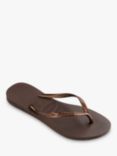 Havaianas Slim Flip Flops, Dark Brown