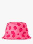 Benetton Kids' Micro Logo Strawberry Print Bucket Hat, Pink/Multi