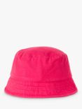 Benetton Kids' Logo Embroidered Bucket Hat, Magenta Red