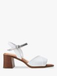 Moda in Pelle Lanie Leather Block Heel Sandals, White/Silver
