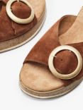 Moda in Pelle Niina Suede Flatform Mule Sandals, Tan
