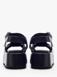 Moda in Pelle Pippaa Flatform Leather Sandals, Black