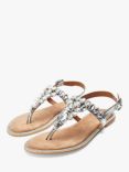 Moda in Pelle Otalia Embellished Sandals, Silver
