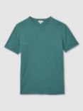 Reiss Bless Cotton Crew Neck T-Shirt, Seafoam