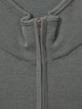 Reiss Blackhall Wool Zip Neck Jumper, Dusty Green