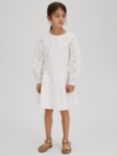 Reiss Kids' Nella Broderie Lace Skirt, Ivory