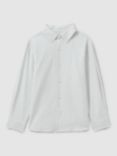 Reiss Kids' Welby Shirt, Green/Off White