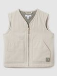 Reiss Kids' Hayes Cotton Gilet, Off White