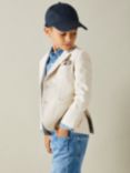 Reiss Kids' Textured Single Breasted Blazer, Stone