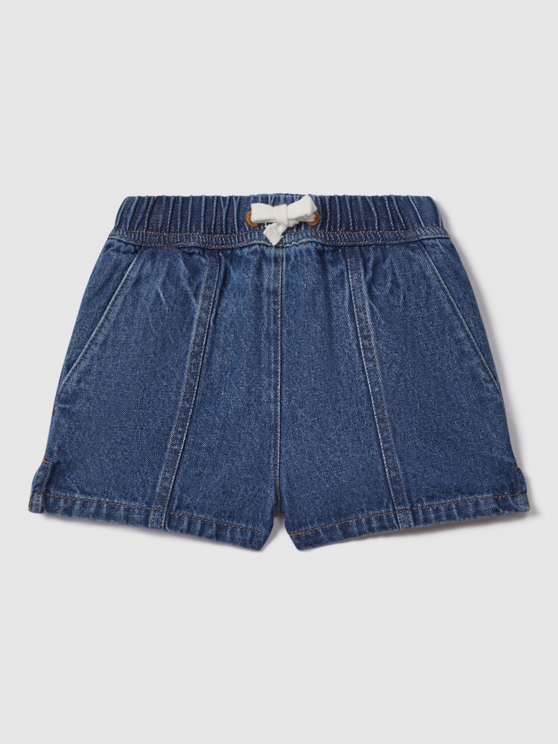 Reiss Kids' Marloe Denim Shorts, Blue, 5-6 years