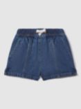 Reiss Kids' Marloe Denim Shorts, Blue, Blue