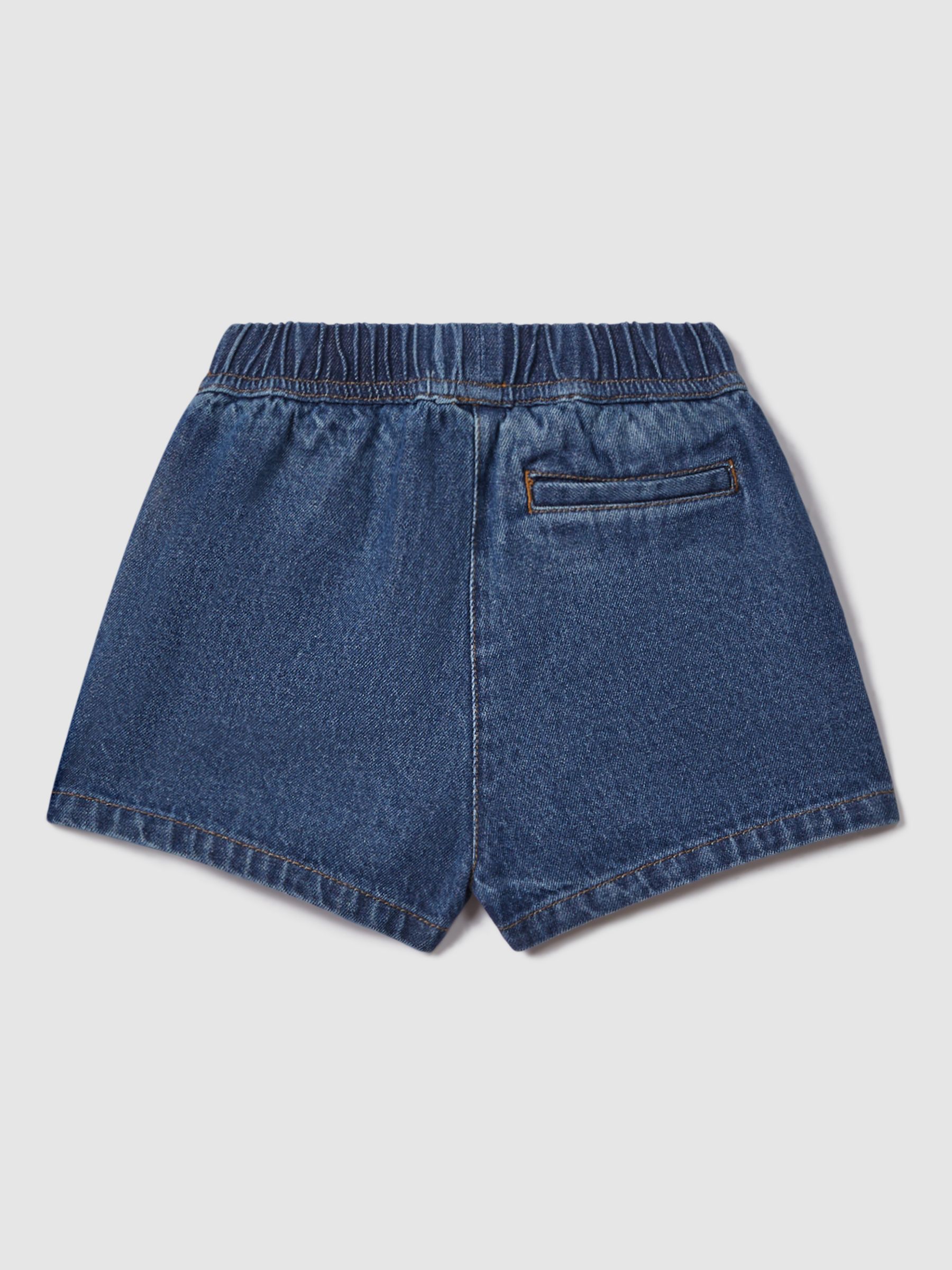 Reiss Kids' Marloe Denim Shorts, Blue, 5-6 years