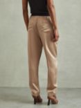 Reiss Elea Satin Trousers, Champagne