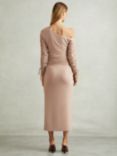 Reiss Cyra Ruched Dress, Blush