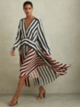 Reiss Nola Colour Clash Stripe Dress, Multi