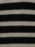 Reiss Everlyn Stripe Knit Top, Black/Camel