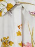 Reiss Faye Floral Shirt, Ivory/Multi