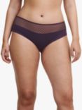 Chantelle Norah Chic Soft Feel Shorty Knickers, Aubergine