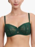 Chantelle Origins French Leavers Lace Half Cup Bra, Empire Green