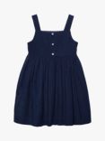 Trotters Kids' Duck Pinafore Dress, Navy