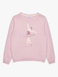 Trotters Kids' Ballerina Wool Blend Jumper, Pink