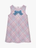 Trotters Kids' Penelope Check Pinafore Dress, Pink/Multi