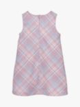 Trotters Kids' Penelope Check Pinafore Dress, Pink/Multi