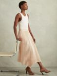 Reiss Marnie Hybrid Knitted Midi Dress, Ivory