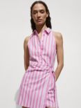 Mango Capri Stripe Dress, Pink/Multi