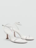 Mango Flo Heeled Sandals, White