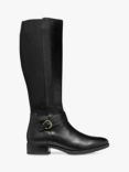 Geox Felicity Leather Knee High Riding Boots, Black