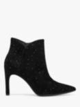 Geox Faviola Suede Embellished Ankle Boots, Brilliant Black