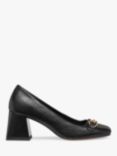 Geox Coronilla Leather Heeled Court Shoes, Black