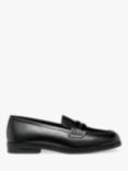 Geox Cloridie Leather Loafers, Black