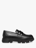 Geox Vilde Leather Chunky Loafers, Black