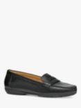 Geox Annytah Moc Leather Loafers, Black