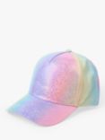 Lindex Kids' Shimmer Rainbow Baseball Cap, Light Pink/Multi