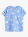 Lindex Kids' Seagull T-Shirt, Light Blue