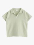 Lindex Kids' Organic Cotton Double Weave Shirt, Light Dusty Green