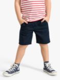Lindex Kids' Organic Cotton Poplin Shorts, Dark Navy