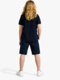 Lindex Kids' Organic Cotton Poplin Shorts, Dark Navy