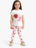 Lindex Kids' Strawberry Leggings, Light Pink
