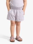 Lindex Kids' Organic Cotton Solid Poplin Shorts, Light Dusty Lilac