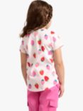 Lindex Kids' Strawberry T-Shirt, Light Pink