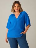 Live Unlimited Curve Textured Raglan Sleeve Top, Blue